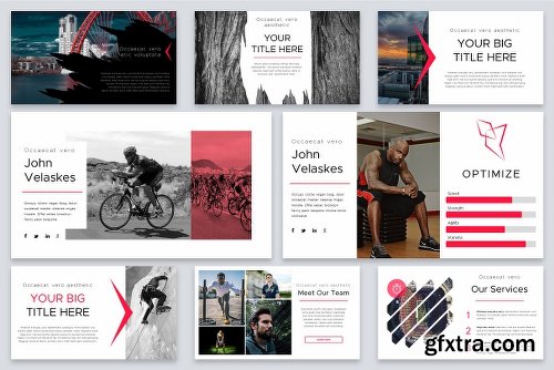 CreativeMarket Optimize Modern Powerpoint Bundle 2522469