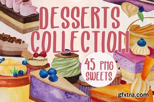 CM - Desserts collection - Watercolor des 2354135