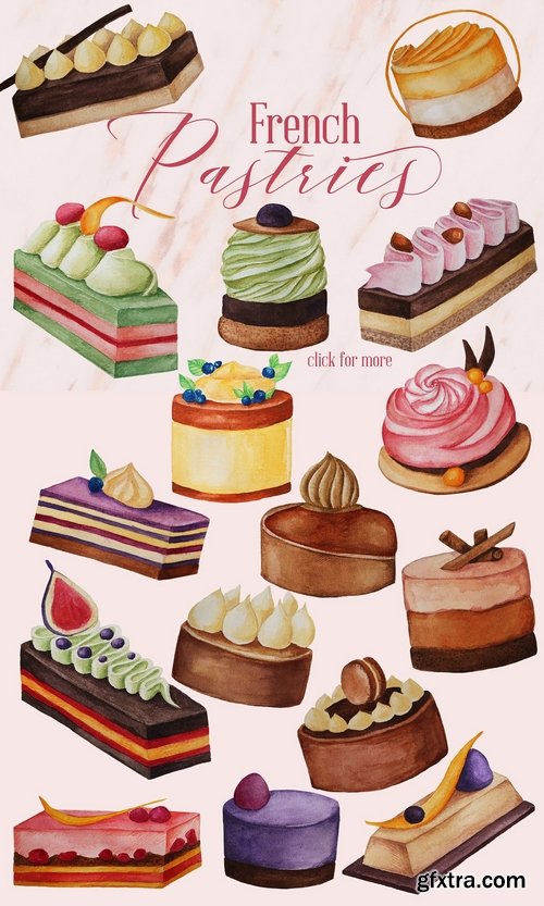 CM - Desserts collection - Watercolor des 2354135