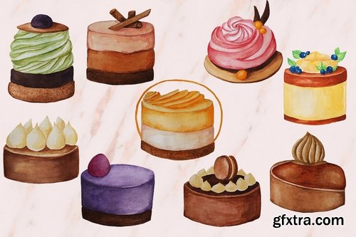 CM - Desserts collection - Watercolor des 2354135