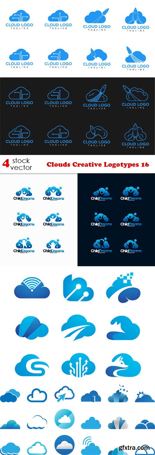 Vectors - Clouds Creative Logotypes 16