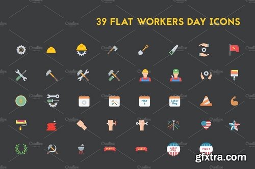 CM - Workers Day Icon Bundle 2537494