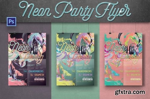 Neon Party Flyer