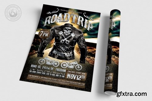 GraphicRiver - Motorcycle Road Trip Flyer Template V1 14341109