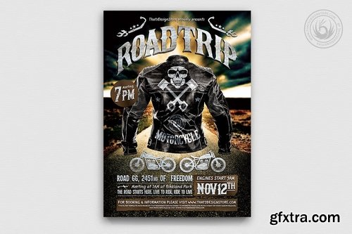 GraphicRiver - Motorcycle Road Trip Flyer Template V1 14341109