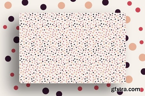 Colored Irregular Polka Dots Tileable Backgrounds