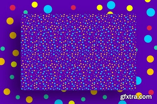 Colored Irregular Polka Dots Tileable Backgrounds