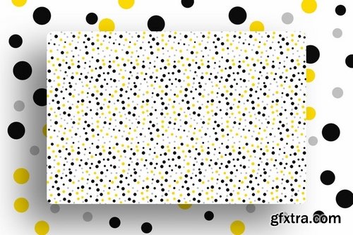 Colored Irregular Polka Dots Tileable Backgrounds