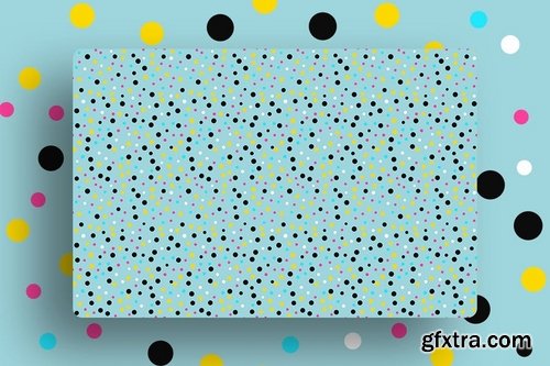 Colored Irregular Polka Dots Tileable Backgrounds