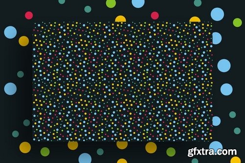 Colored Irregular Polka Dots Tileable Backgrounds