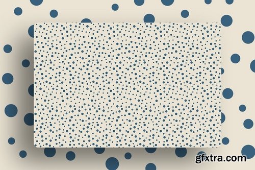 Colored Irregular Polka Dots Tileable Backgrounds