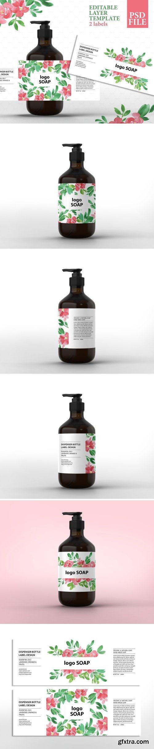 CM - Soap label design template psd 2142968