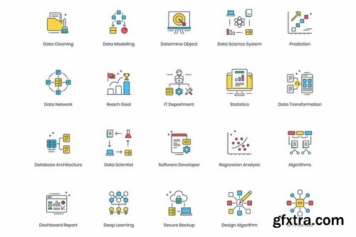 Data Analytics Modern Icons