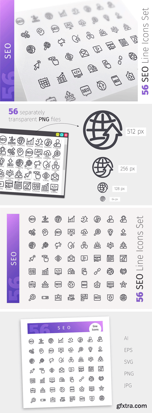 CM - SEO Line Icons Set 2393797