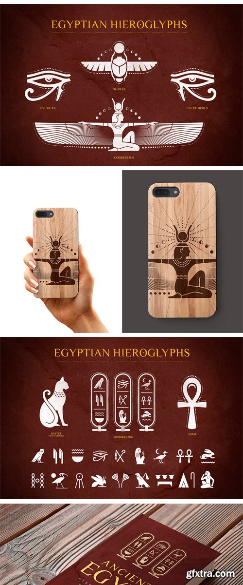 CM - Egyptian Hieroglyphs Vector Set 2341858