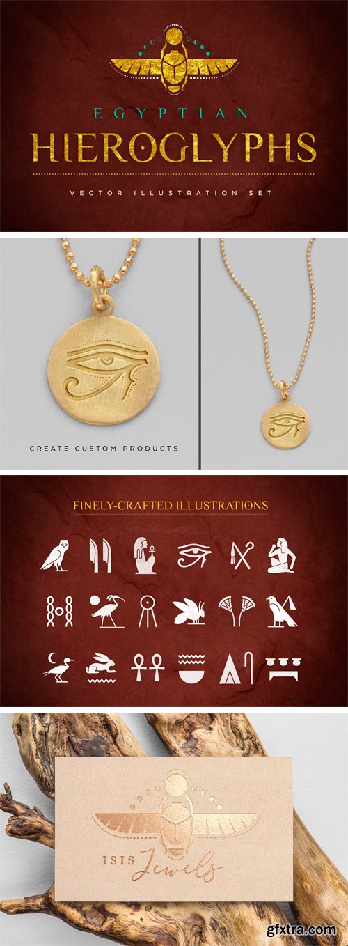 CM - Egyptian Hieroglyphs Vector Set 2341858