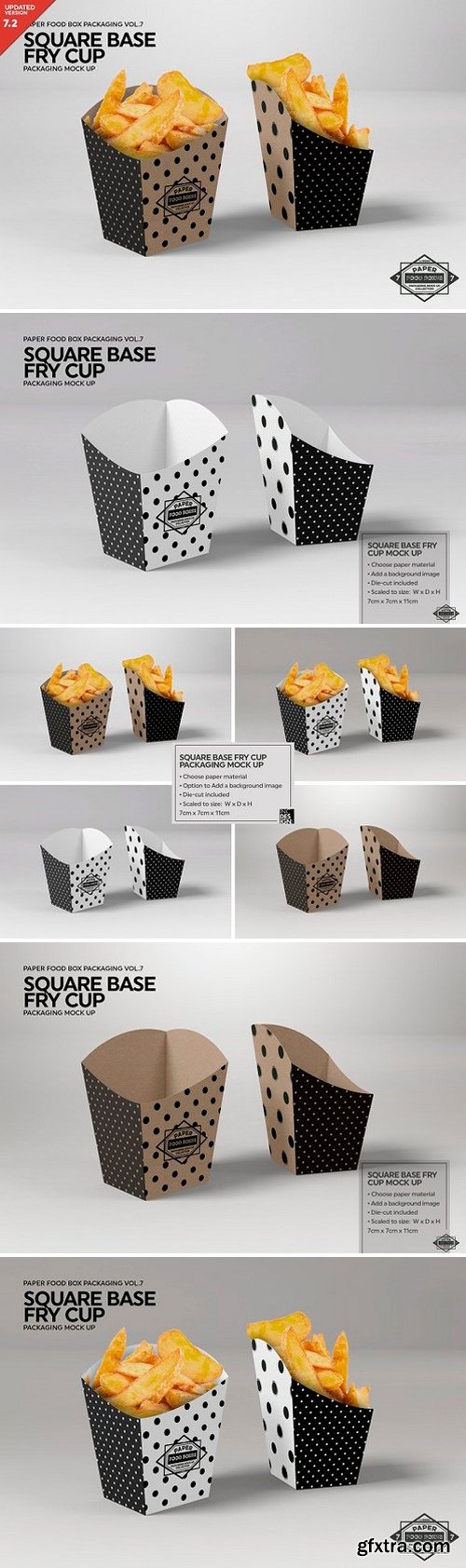 CM - Square Base Fry Cup Packaging Mockup 2487970