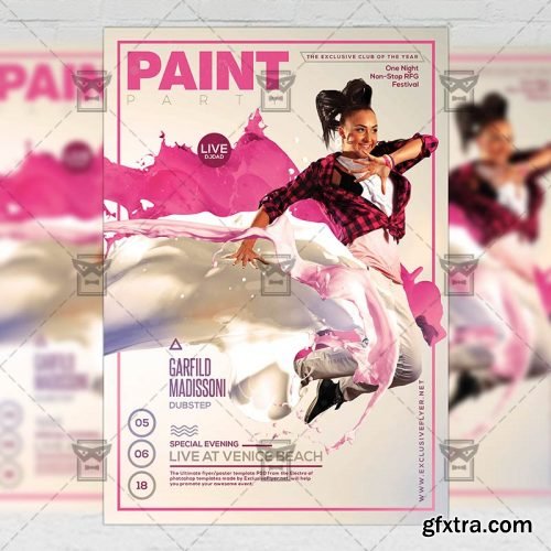 Paint Party Flyer – Club A5 Template