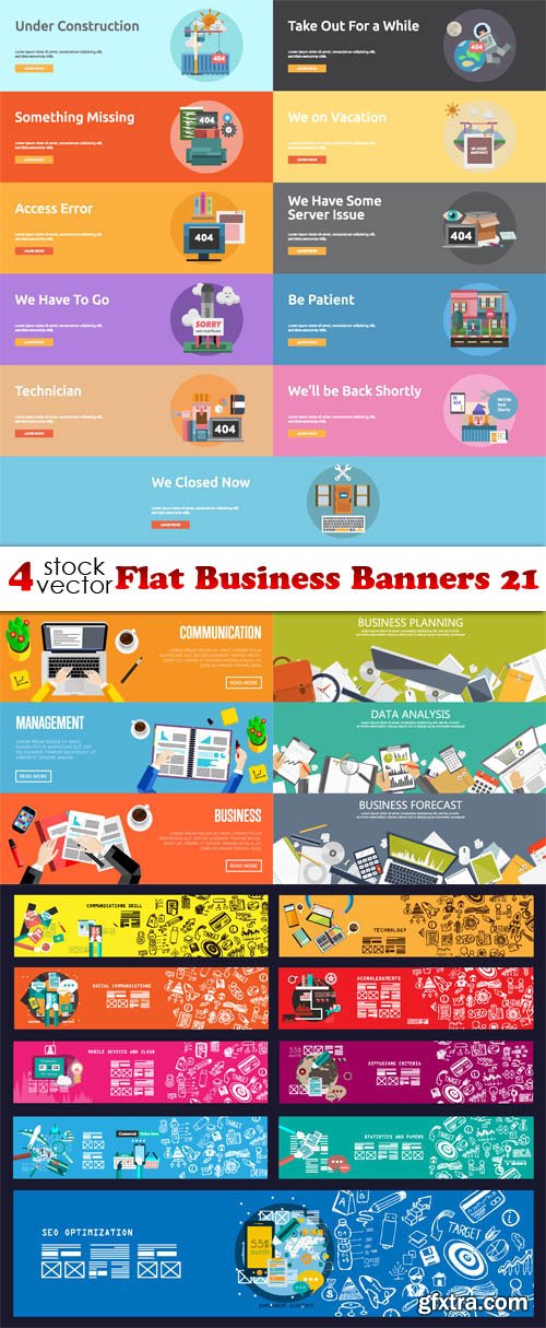 Vectors - Flat Business Banners 21