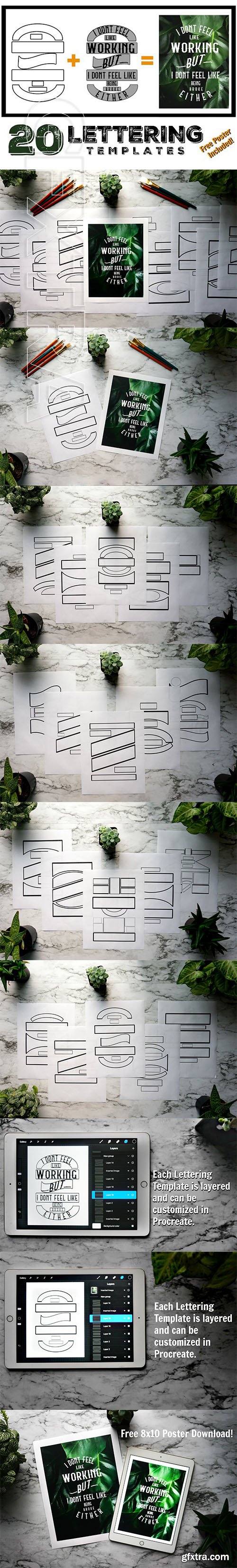 CreativeMarket - Lettering Composition Templates 2554333