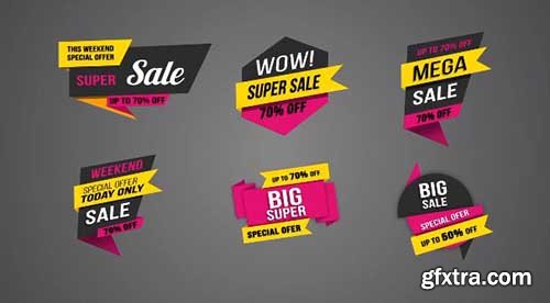 11 Flat Sale Label V3 - After Effects 83672