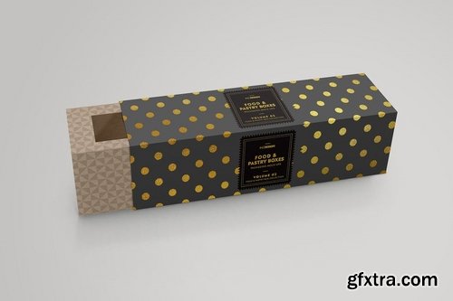 Food Pastry Boxes Vol2 Packaging Mockups