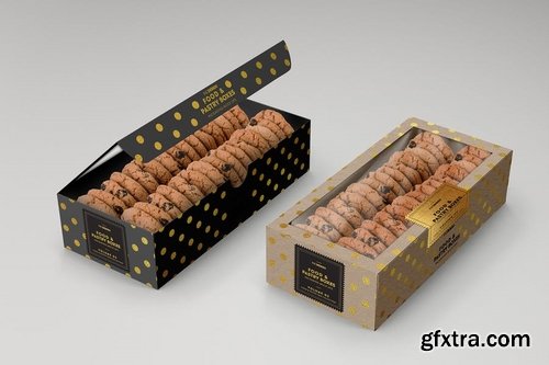 Food Pastry Boxes Vol2 Packaging Mockups