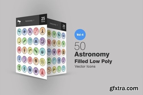 Schooling Electric - Circuits - Sea - Hipster - Astronomy Filled Low Poly Icons