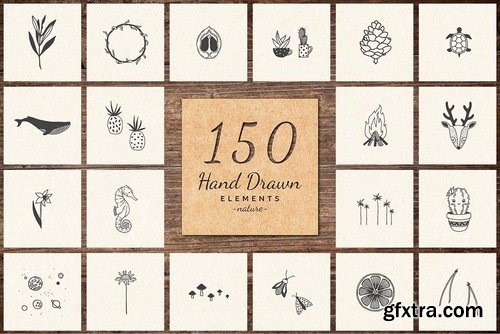 CM - 500 Hand Drawn Elements -Bundle- 2488996