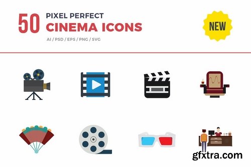 CM - Flat Icons- Cinema Set 2538853