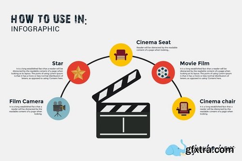 CM - Flat Icons- Cinema Set 2538853