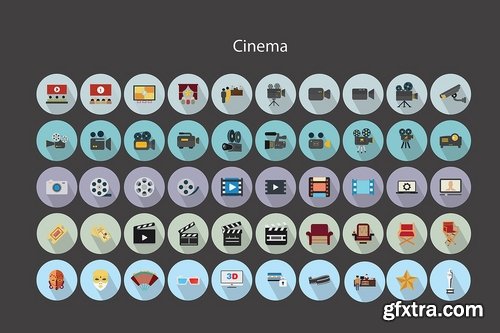 CM - Flat Icons- Cinema Set 2538853