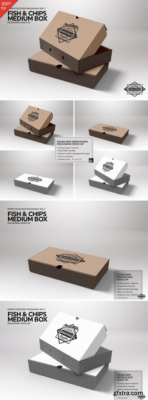 CM - Medium Fish and Chips Box Mockup 2487962