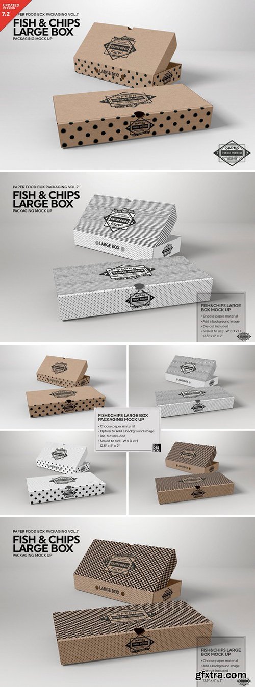 CM - Large Fish and Chips Box Mockup 2487963