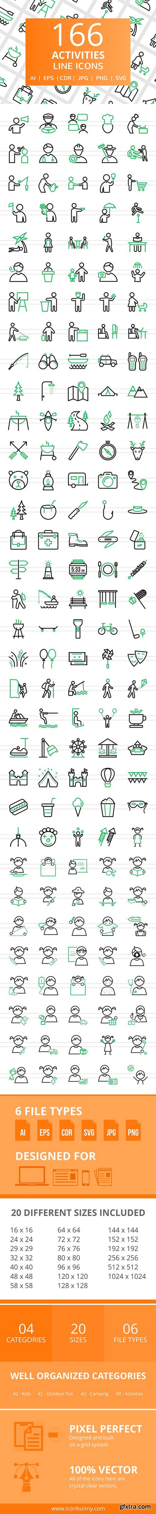 CM - 166 Activities Line Icons 2456669