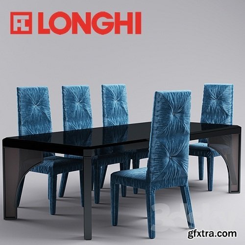 Table and chair by Longhi 3d Model