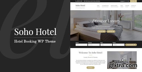 ThemeForest - Soho Hotel v2.2.2 - Responsive Hotel Booking WP Theme - 5576098