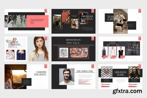 Bohemian Fashion Catalogue Keynote Template