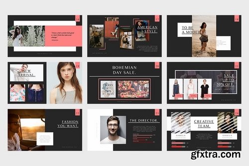 Bohemian Fashion Catalogue Keynote Template