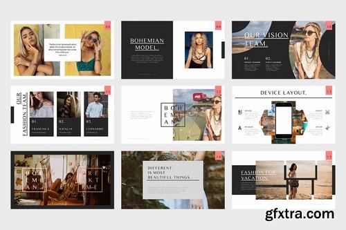 Bohemian Fashion Catalogue Keynote Template