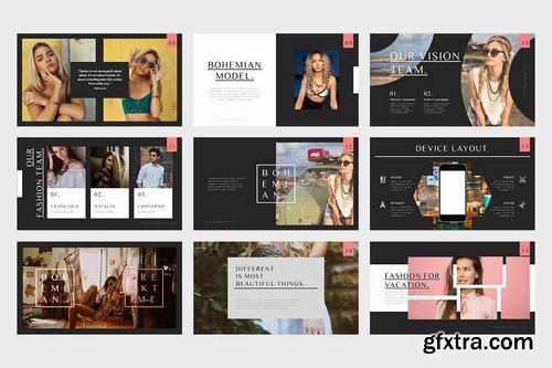 Bohemian Fashion Catalogue Keynote Template