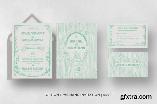 Forest Theme Wedding Invitation