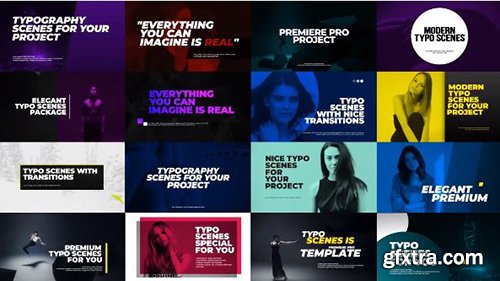 Typo Scenes With Transitions 2 - Premiere Pro Templates 83285