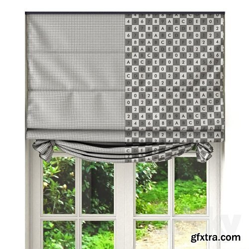 Roman Blinds 9 3d Models