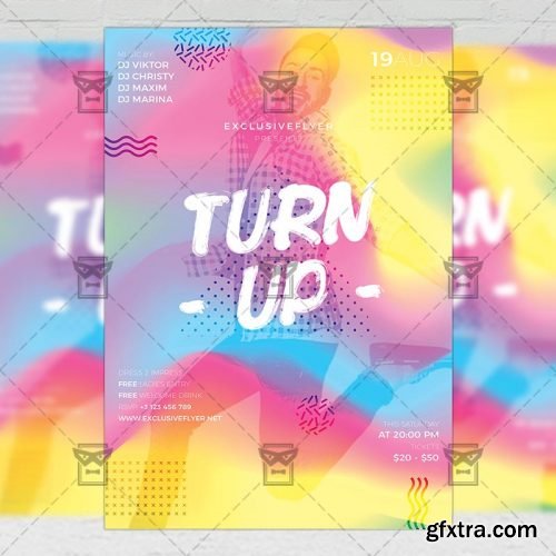 Turn Up Saturdays – Club A5 Flyer Template