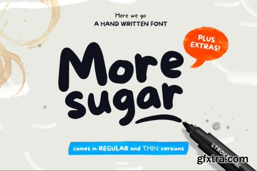 More Sugar Font Family - 3 Fonts