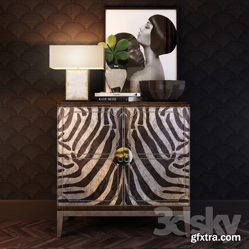 Horchow Vanna Zebra Cabinet