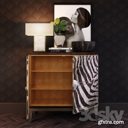 Horchow Vanna Zebra Cabinet