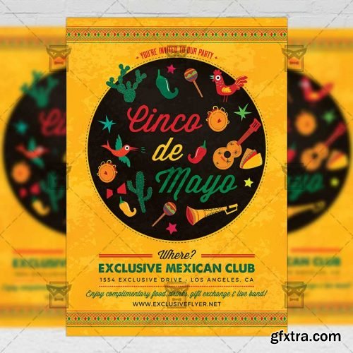 Cinco De Mayo Fiesta Flyer – Seasonal A5 Template