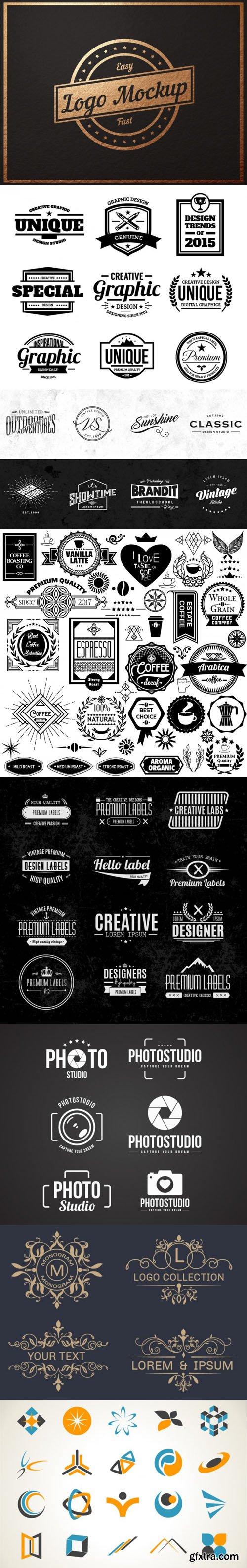 Pack of Logos & Badges Collection in [Ai/EPS/PSD]